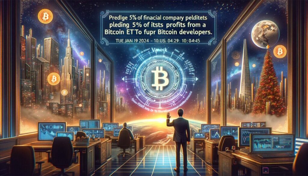 VanEck Pledges 5% of Bitcoin ETF Profits to Bitcoin Developers