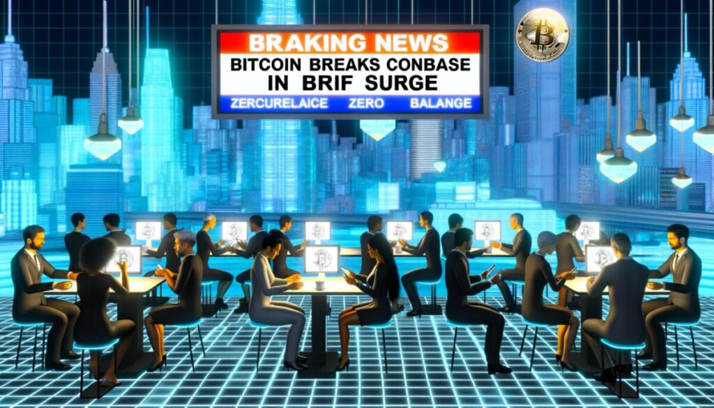 Bitcoin Breaks Coinbase in Brief Surge