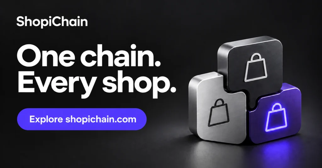 ShopiChain. One chain. Every shop. Explore shopichain.com.